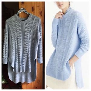 J Crew Sweater Cable Knit Tunic XS Long Sleeves